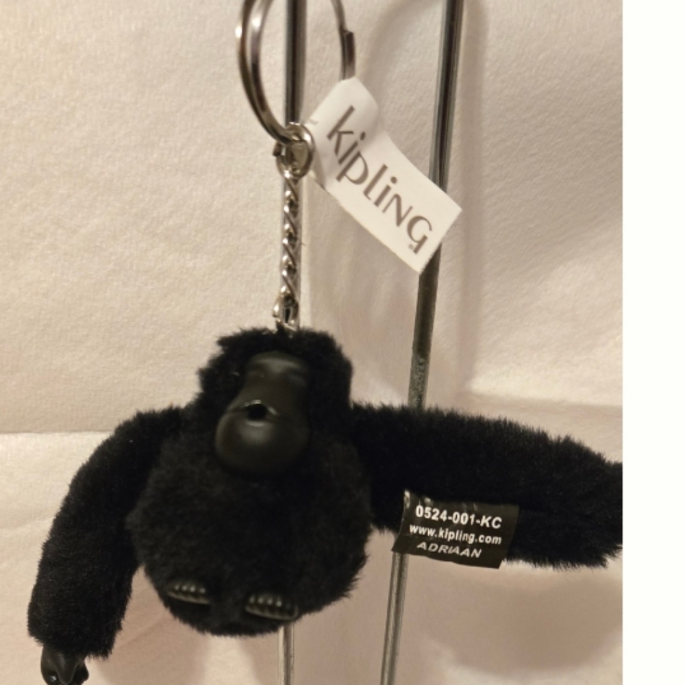 Kipling Plush Black Gorilla Keychain - Picture 2 of 9